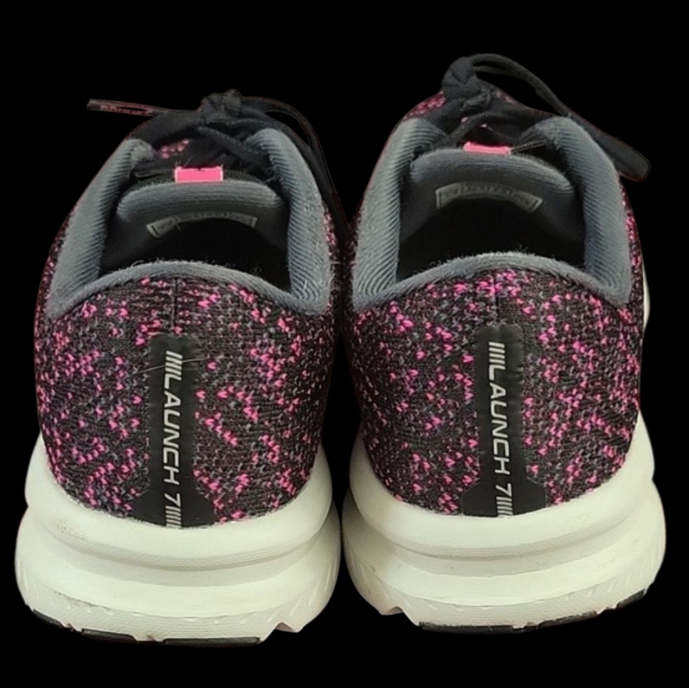 Brooks Launch 7 Women's Black and Pink Running Shoes - Picture 2 of 9